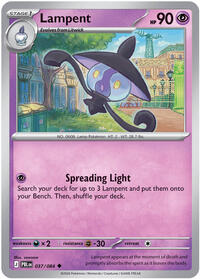 Lampent (Stage 1 Pokémon) (PBL-037/084) (Uncommon)