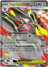 Mega Excadrill ex (Stage 1 Pokémon) (PBL-065/084) (Double Rare)