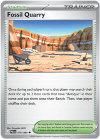 Fossil Quarry (Trainer) (PBL-076/084) (Uncommon)