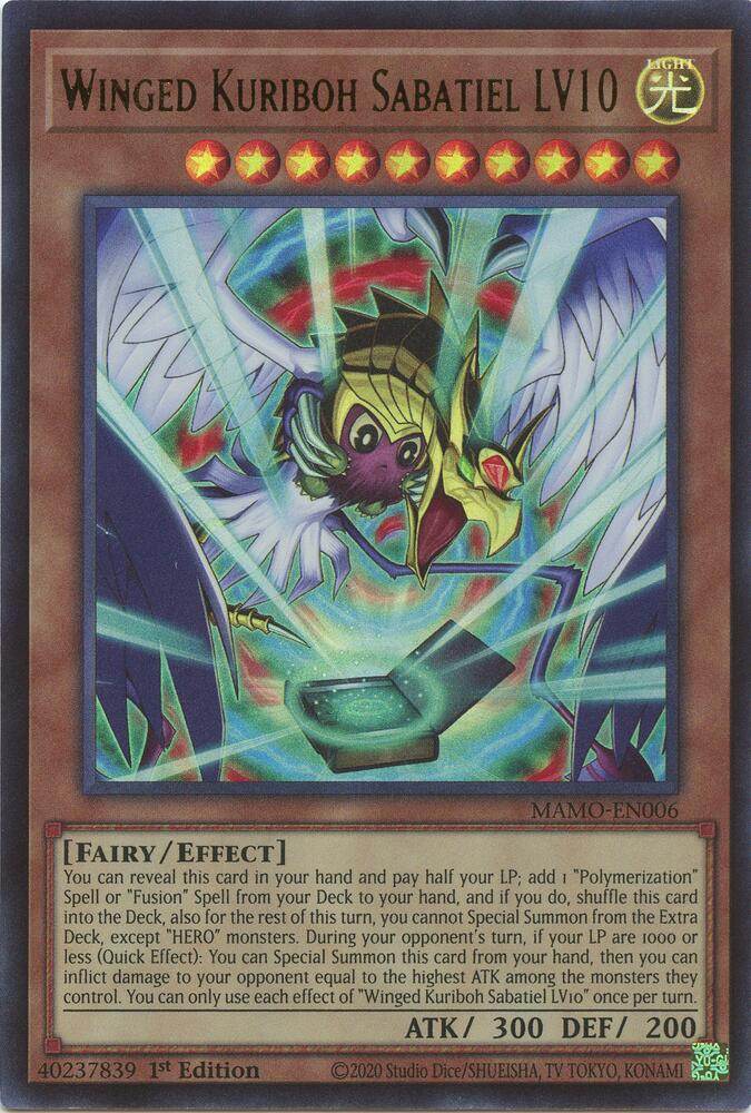 Winged Kuriboh Sabatiel LV10 (Monster) (MAMO-EN006)