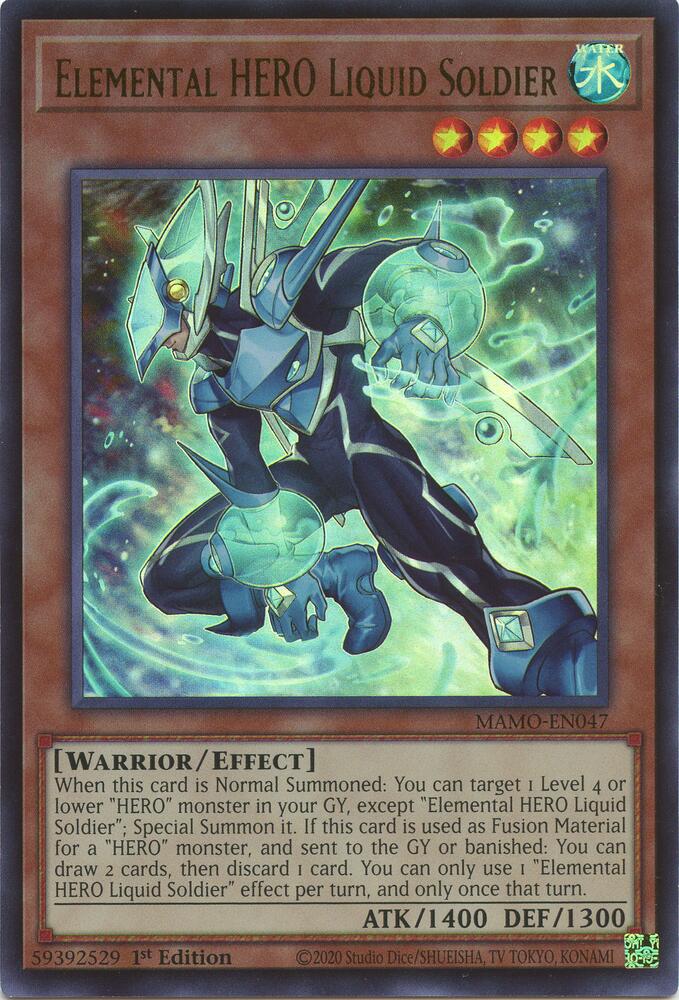 Elemental HERO Liquid Soldier (Monster) (MAMO-EN047)