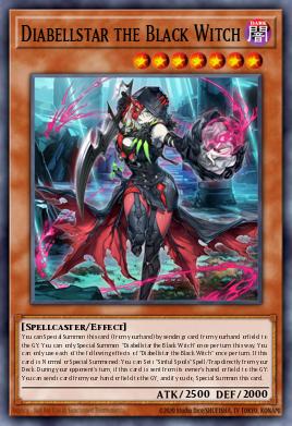Diabellstar the Black Witch (MONSTER) (RA03-EN032) (SR/UR/SE/UL/PS/CR/QCSE)