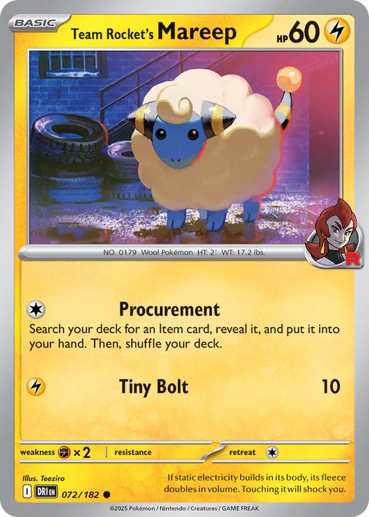 Team Rocket's Mareep (Basic Pokémon) (DRI-072/182) (Common)
