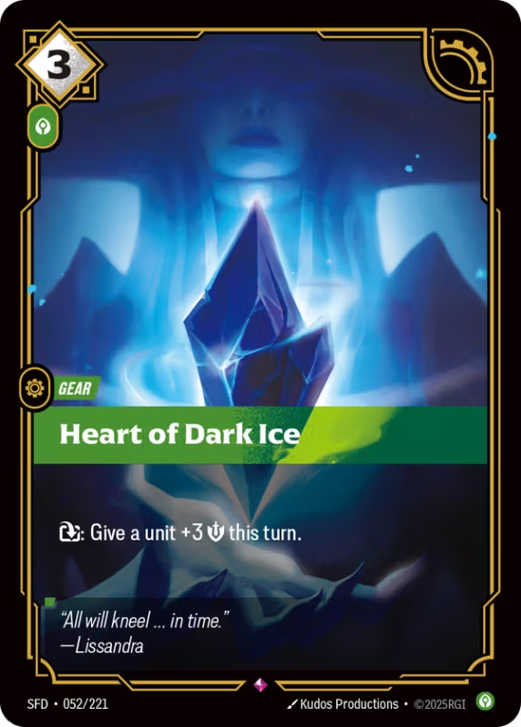 Heart of Dark Ice (Gear) (SFD-052/221) (Rare)