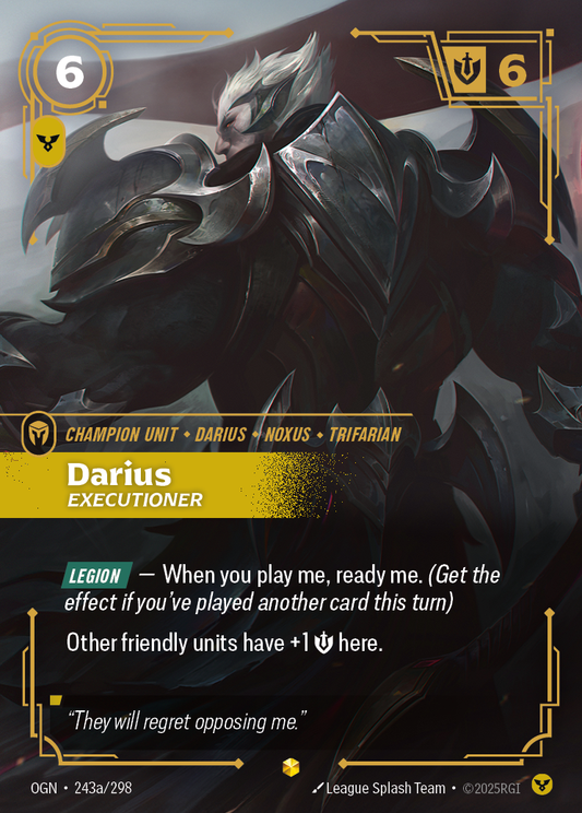 Darius, Executioner (Champion Unit) (OGN-243a/298) (Showcase)