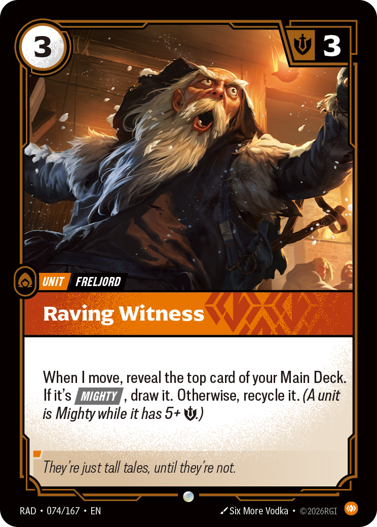 Raving Witness (Unit) (RAD-074/167) (Common)