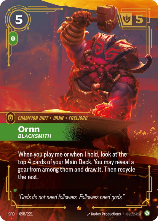 Ornn, Blacksmith (Champion Unit) (SFD-058/221) (Epic)