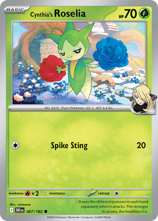 Cynthia's Roselia (Basic Pokémon) (DRI-007/182) (Common)
