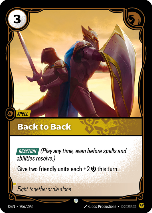Back to Back (Spell) (OGN-206/298) (Common)
