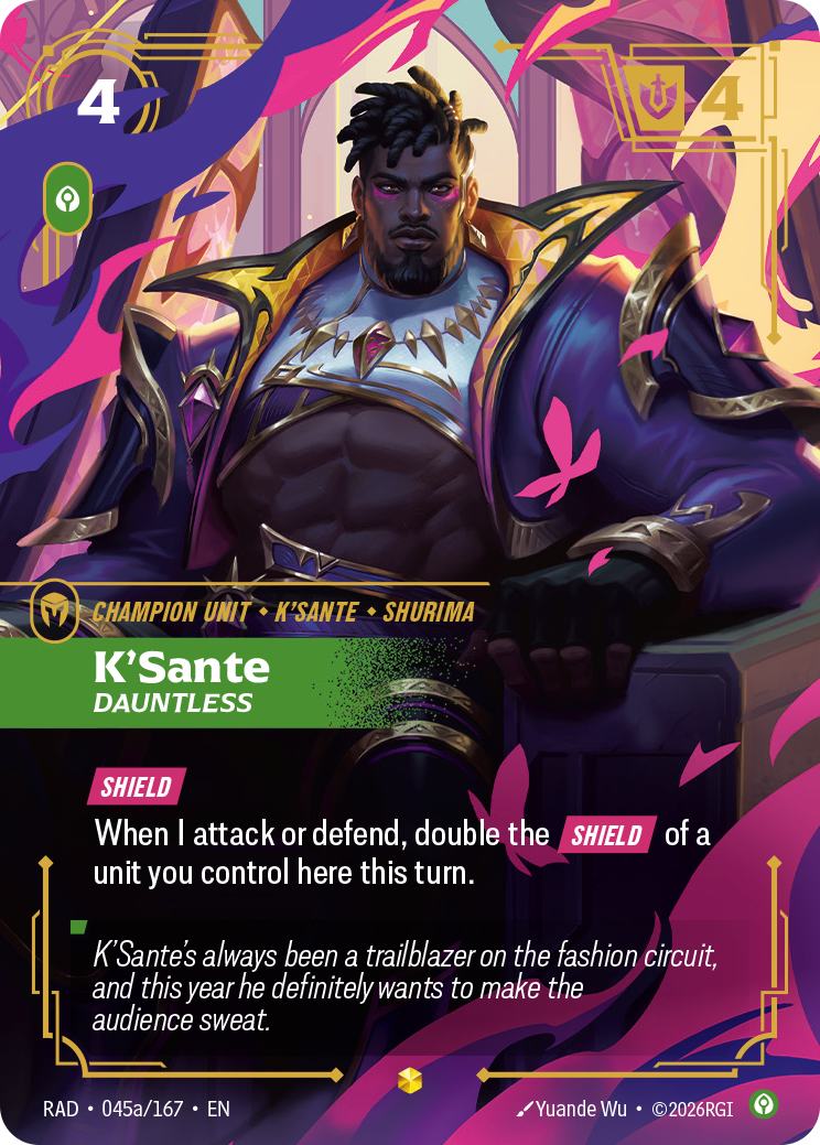 K'Sante, Dauntless (Unit) (RAD-045a/167) (Showcase) (Alternate Art)
