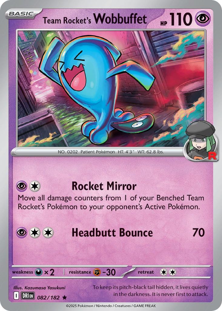 Team Rocket's Wobbuffet (Basic Pokémon) (DRI-082/182) (Rare)
