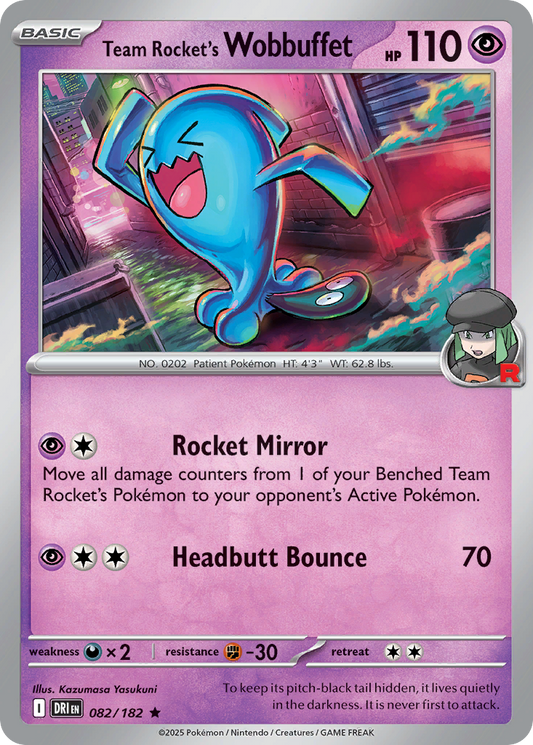 Team Rocket's Wobbuffet (Basic Pokémon) (DRI-082/182) (Rare)