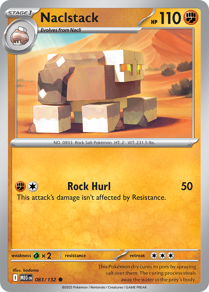 Naclstack (Stage 1 Pokémon) (MEG-083/132) (Common)