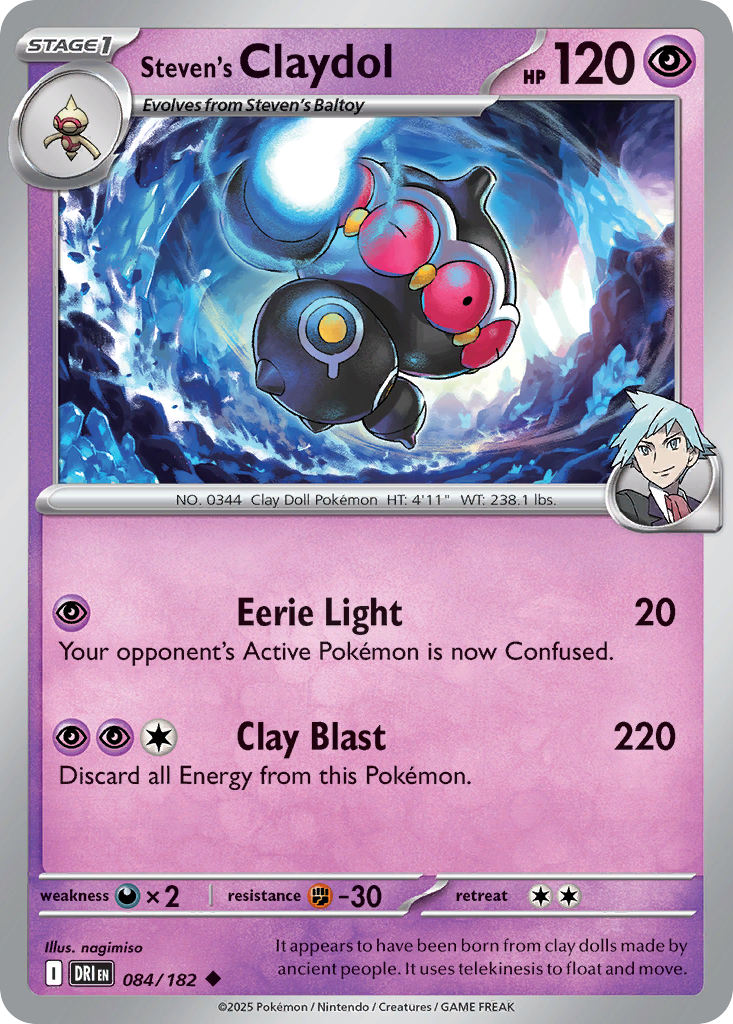 Steven's Claydol (Stage 1 Pokémon) (DRI-084/182) (Uncommon)