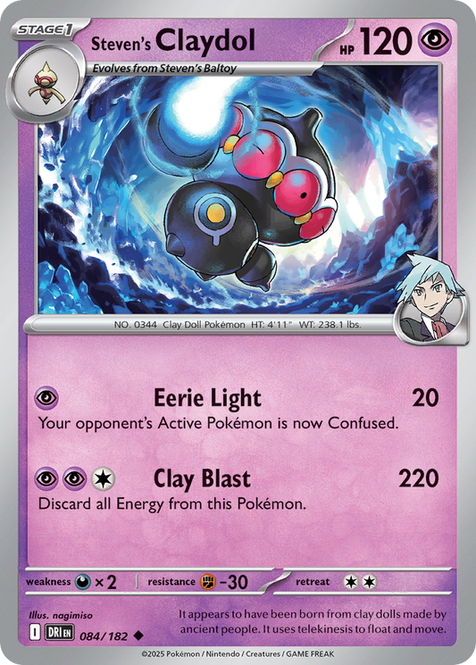 Steven's Claydol (Stage 1 Pokémon) (DRI-084/182) (Uncommon)