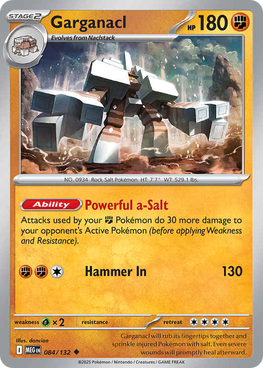 Garganacl (Stage 2 Pokémon) (MEG-084/132) (Uncommon)