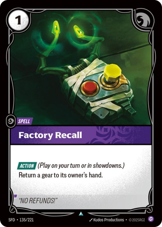 Factory Recall (Spell) (SFD-135/221) (UnCommon)