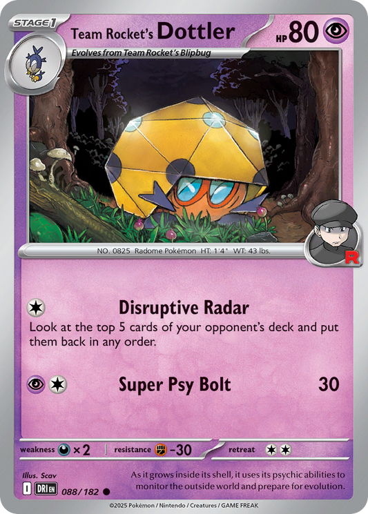 Team Rocket's Dottler (Stage 1 Pokémon) (DRI-088/182) (Common)