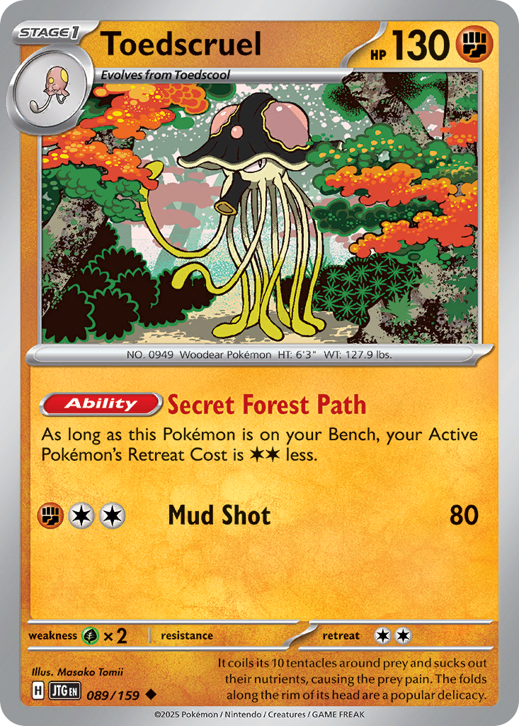 Toedscruel (Stage 1 Pokémon) (JTG-089/159) (Uncommon)