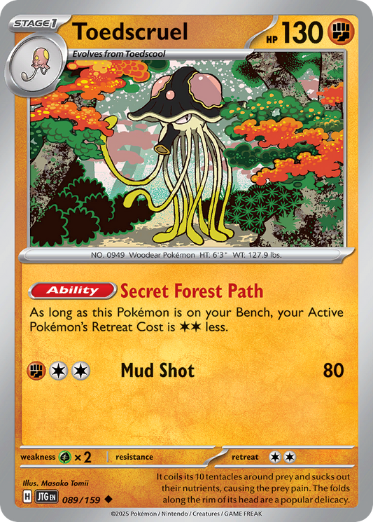 Toedscruel (Stage 1 Pokémon) (JTG-089/159) (Uncommon)