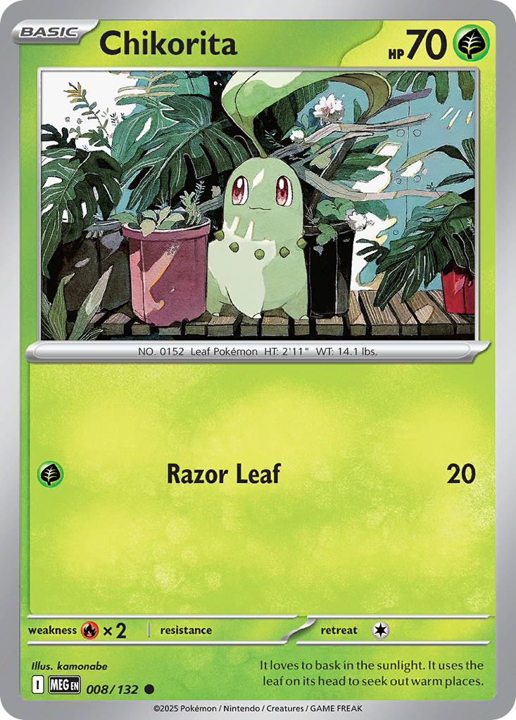 Chikorita (Basic Pokémon) (MEG-008/132) (Common)