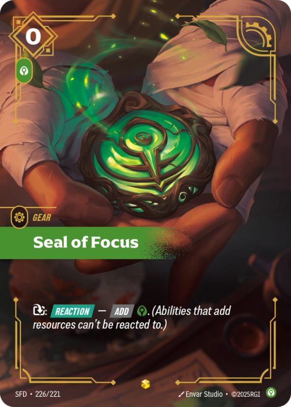 Seal of Focus (Gear) (SFD-226/221) (Showcase)