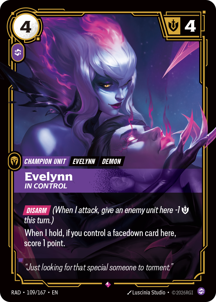 Evelynn, In Control (Unit) (RAD-109/167) (Rare)