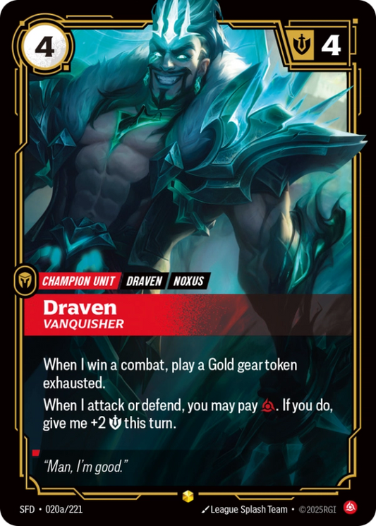 Draven, Vanquisher (Champion Unit) (SFD-020a/221) (Showcase)