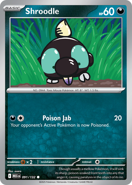 Shroodle (Basic Pokémon) (MEG-091/132) (Common)