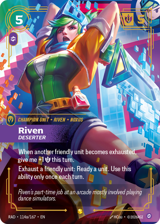 Riven, Deserter (Unit) (RAD-114a/167) (Showcase) (Alternate Art)