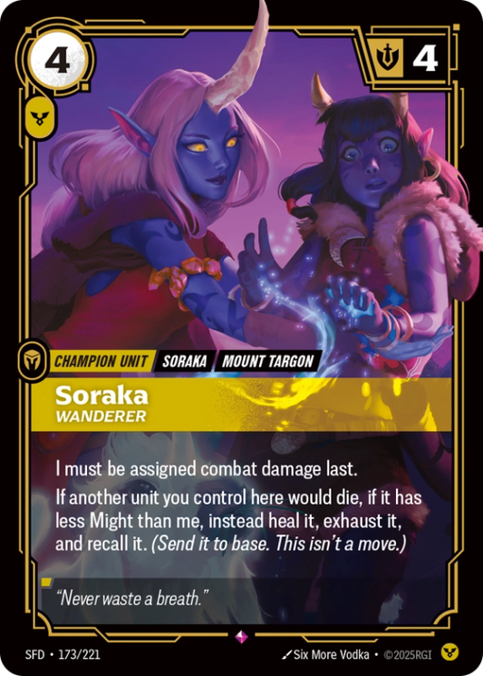 Soraka, Wanderer (Champion Unit) (SFD-173/221) (Rare)