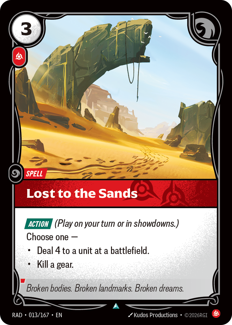 Lost to the Sands (Spell) (RAD-013/167) (Uncommon)
