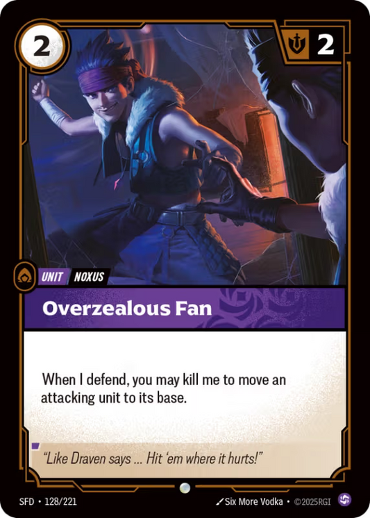 Overzealous Fan (Unit) (SFD-128/221) (Common)