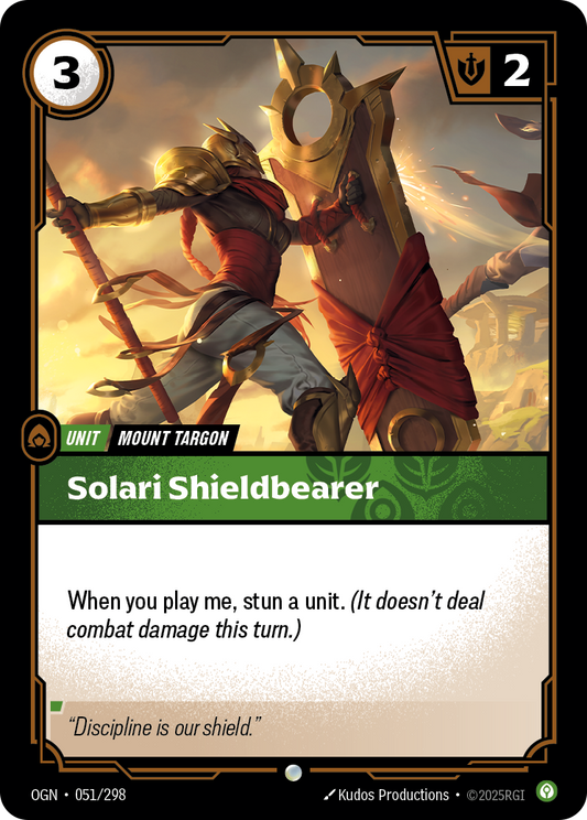 Solari Shieldbearer (Unit) (OGN-051/298) (Common)
