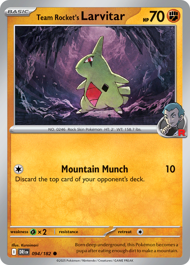 Team Rocket's Larvitar (Basic Pokémon) (DRI-094/182) (Common)