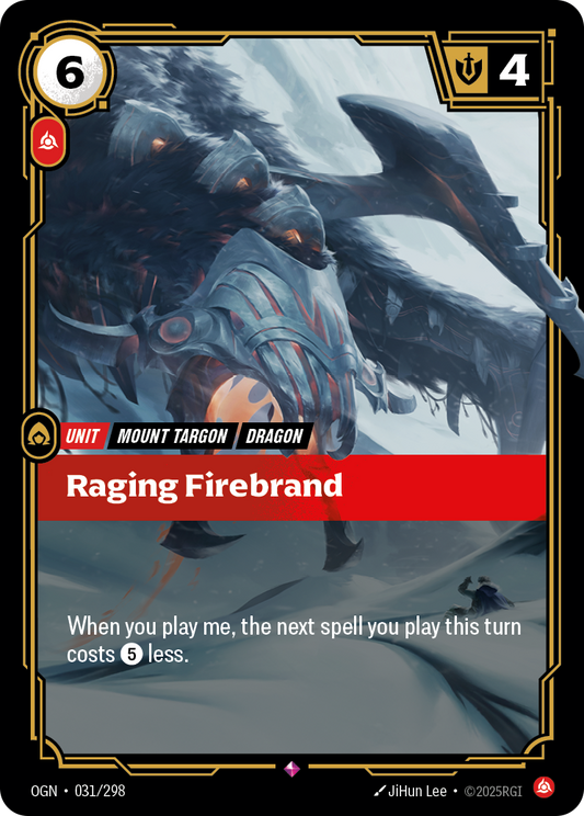 Raging Firebrand (Unit) (OGN-031/298) (Rare)