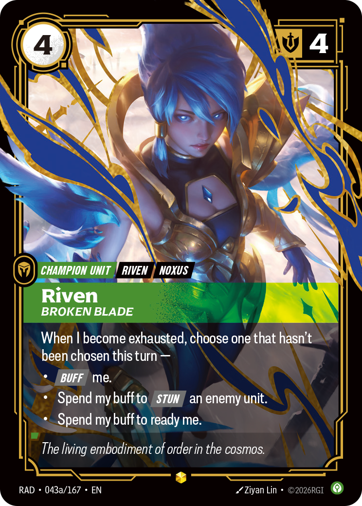 Riven, Broken Blade (Unit) (RAD-043a/167) (Showcase) (Alternate Art)