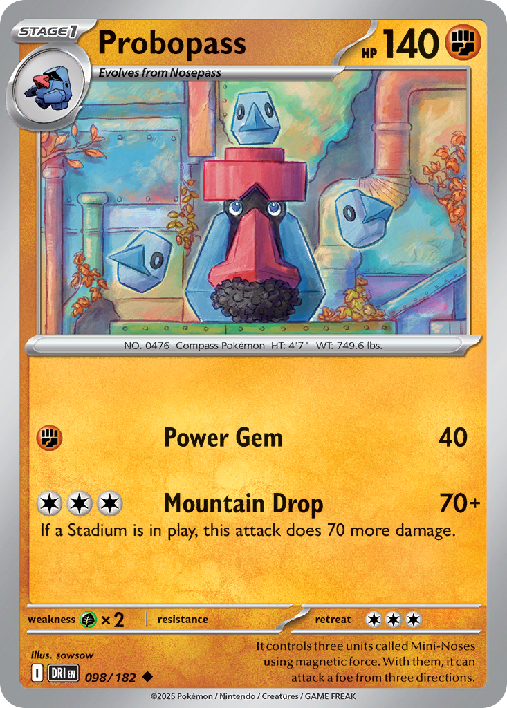 Probopass (Stage 1 Pokémon) (DRI-098/182) (Uncommon)