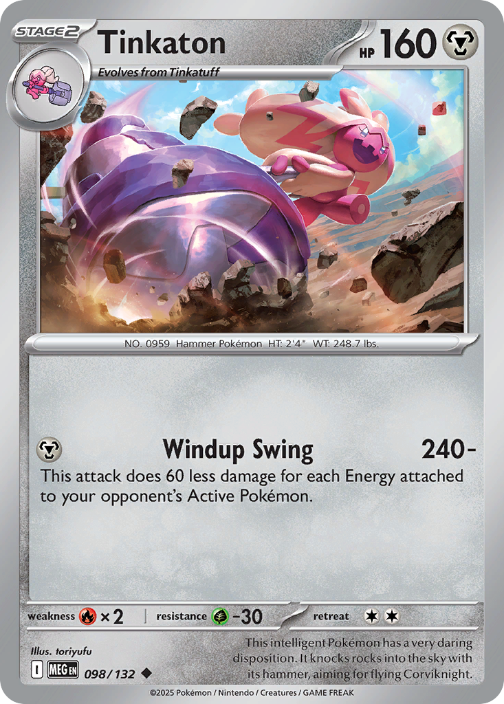 Tinkaton (Stage 2 Pokémon) (MEG-098/132) (Uncommon)