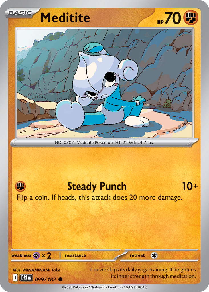 Meditite (Basic Pokémon) (DRI-099/182) (Common)