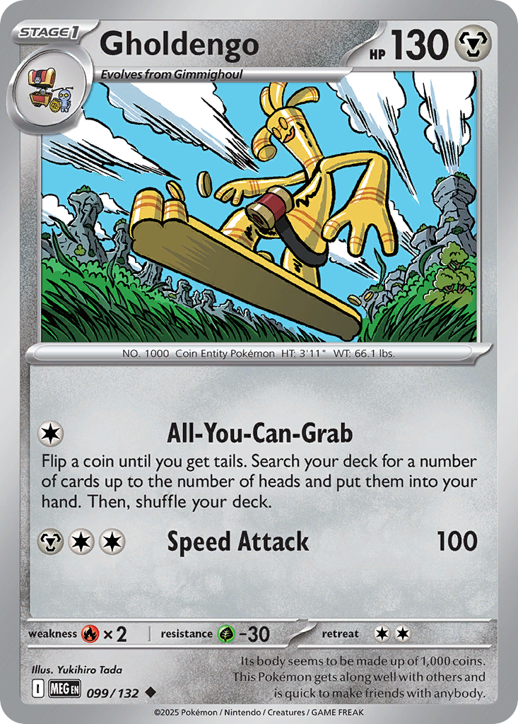 Gholdengo (Stage 1 Pokémon) (MEG-099/132) (Uncommon)