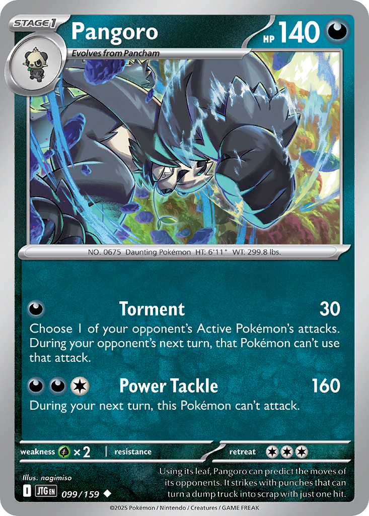 Pangoro (Stage 1 Pokémon) (JTG-099/159) (Uncommon)