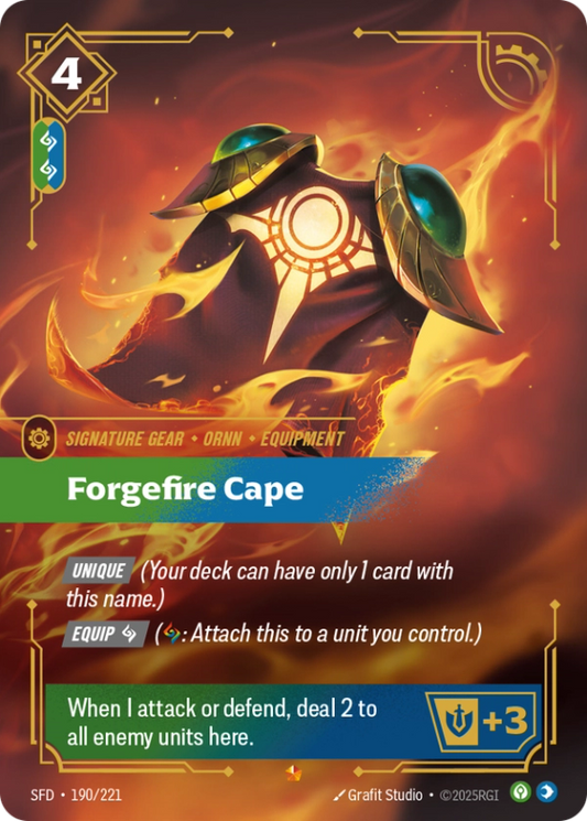 Forgefire Cape (Signature Spell) (SFD-190/221) (Epic)