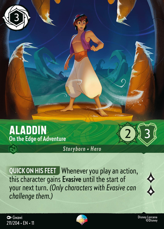 Aladdin - On the Edge of Adventure (Storyborn - Hero)(211/204 EN 11) (Epic*) (Alternate Art)