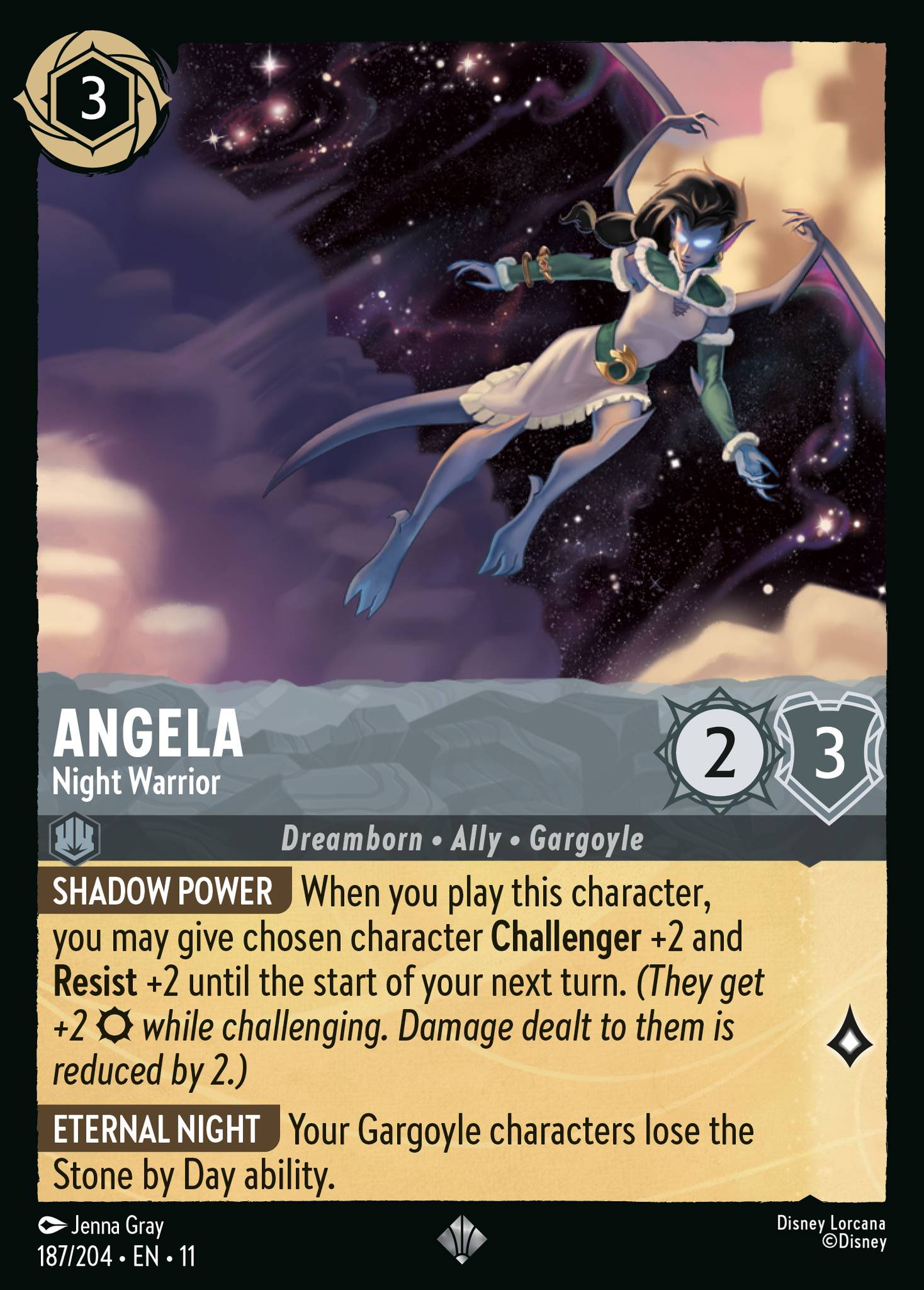 Angela - Night Warrior (Storyborn - Hero)(187/204 EN 11) (SR)