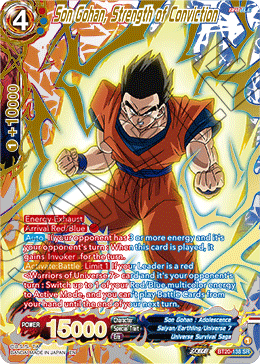 Son Gohan, Strength Of Conviction (BT20-138) (SR) (Gold Foil Reprint)