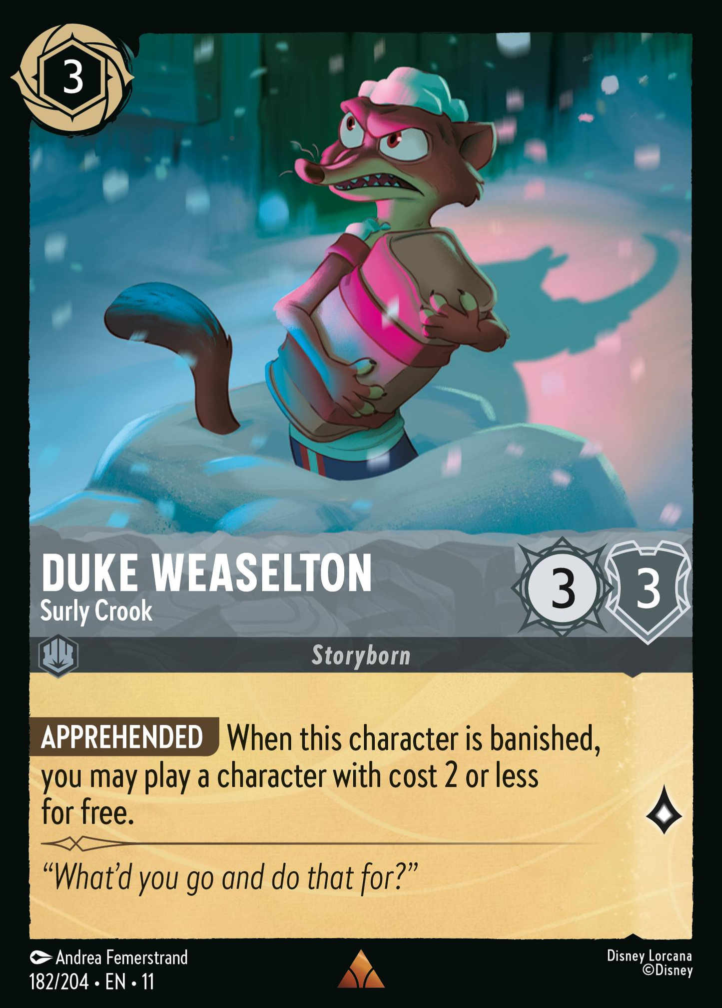 Duke Weaselton - Surly Crook (Storyborn - Villain)(182/204 EN 11) (R)