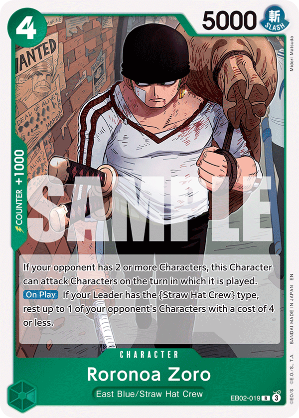 Roronoa Zoro (Character) (EB02-019) (R)