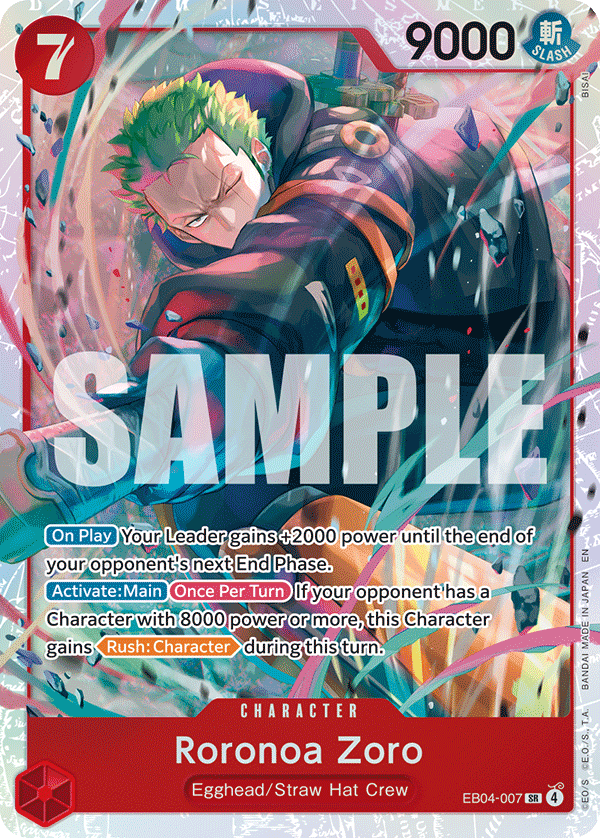 Roronoa Zoro (Character) (EB04-007) (SR)