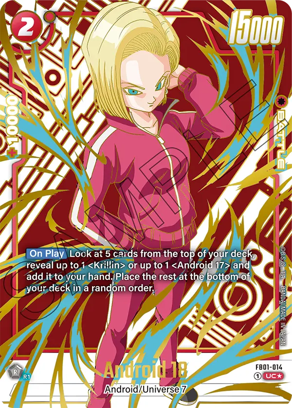 Android 18 (Character) (FB01-014) (UC*) (Alternate Art) (SP)
